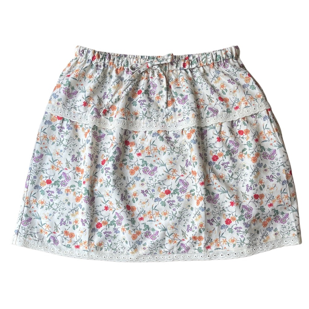 RIHOAS Floral Elastic Waist Ruched Mini Skirt - Picture 2 of 6